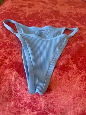 PacSun Swim Light Blue Ribbed Bikini Bottom